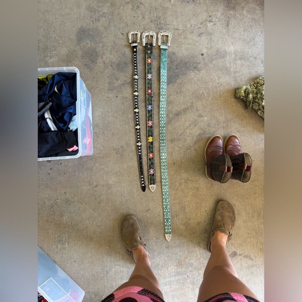 Stylish Western Belts with Floral Accents